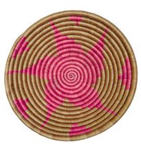 Load image into Gallery viewer, 12&quot; Tan &amp; Pink Basket
