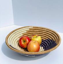 Load image into Gallery viewer, 12&quot; Purple &amp; White Swirl Sisal Basket
