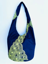 Load image into Gallery viewer, Blue Yellow Slouch Bag
