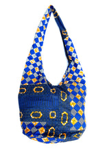 Load image into Gallery viewer, Blue Diamonds Slouch Bag
