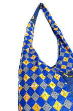 Load image into Gallery viewer, Blue Diamonds Slouch Bag
