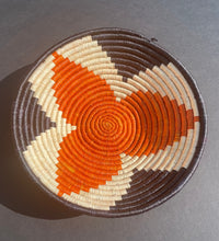 Load image into Gallery viewer, 12&quot; Black &amp; Orange Raffia Basket
